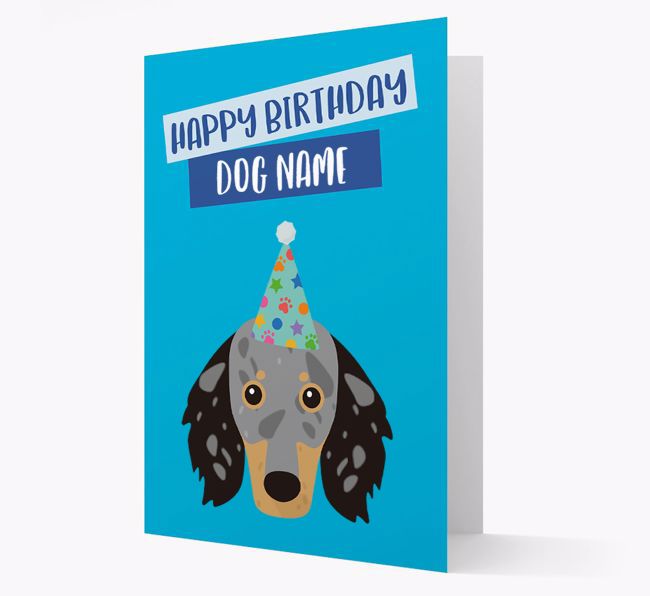 Personalised 'Happy Birthday {dogsName}' Card with {breedCommonName} Icon